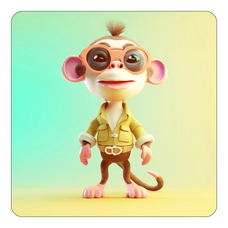 مگنت کاکتی طرح حیوانات کارتونی مدل mp28459