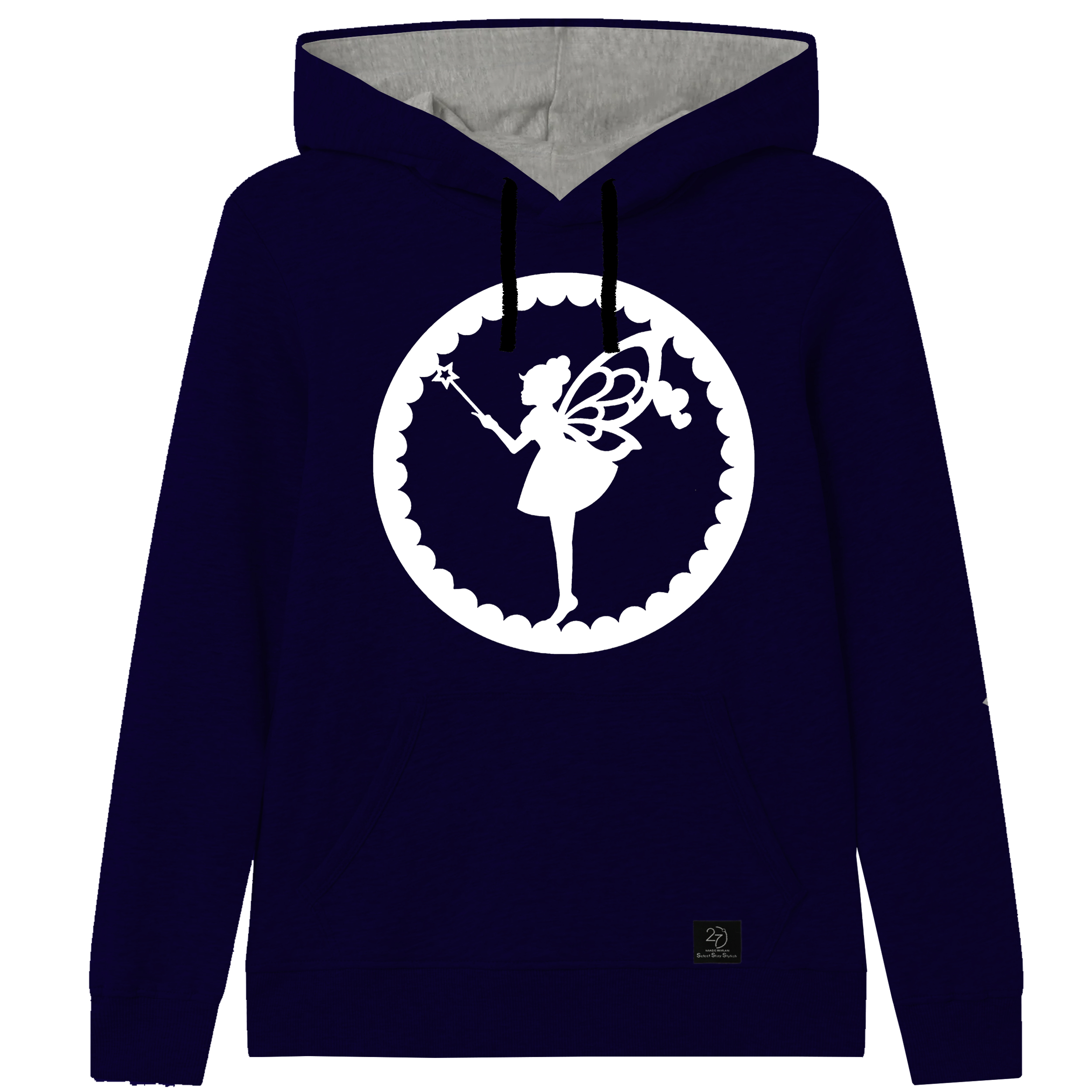 هودی دخترانه 27 مدل فرشته کد F24 رنگ سرمه ای 