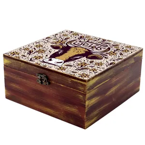 جعبه چای کیسه ای مدل فانتزی طرح گل گاوزبان کد WB103