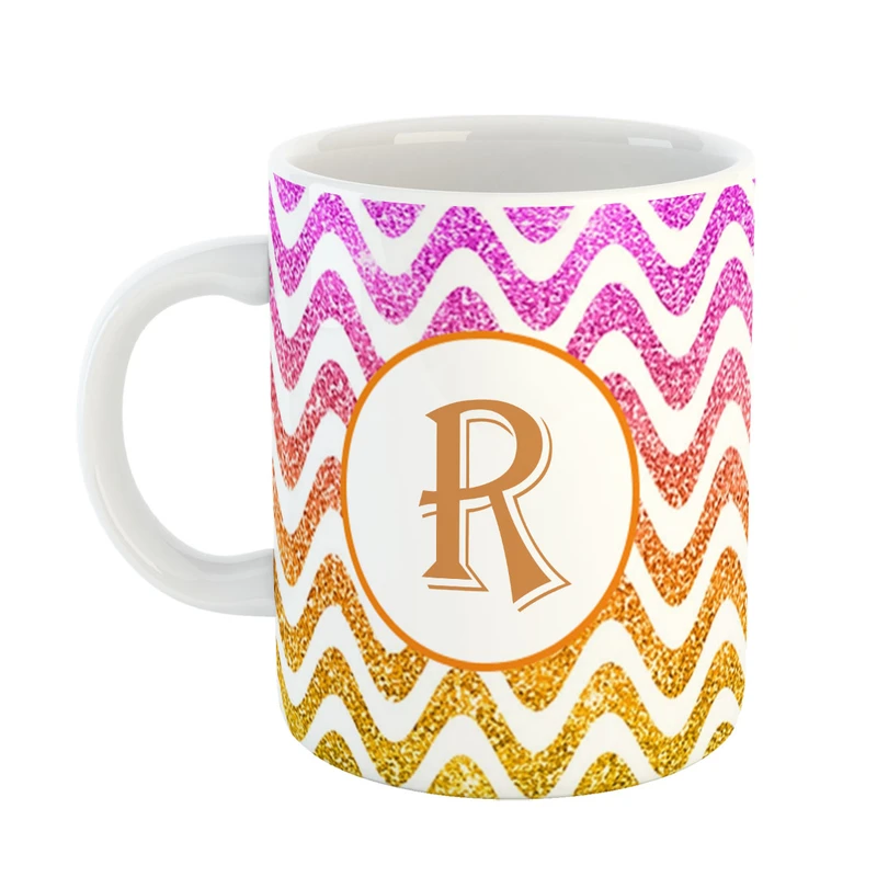 ماگ پاد افرین مدل فانتزی طرح حرف R کد 14