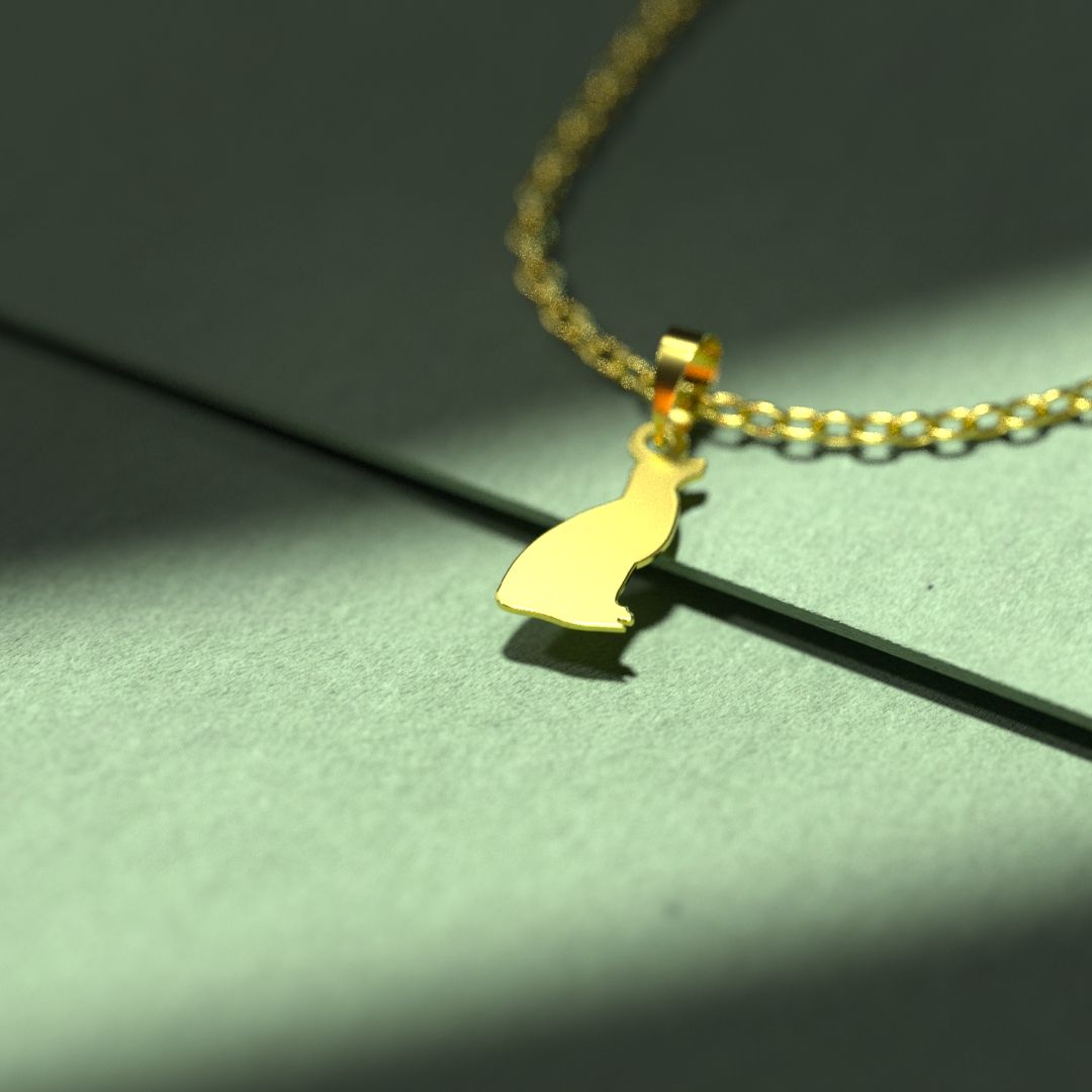 گردنبند طلا 18 عیار زنانه مدوپد مدل سگ کد J3-1-1100 -  - 4