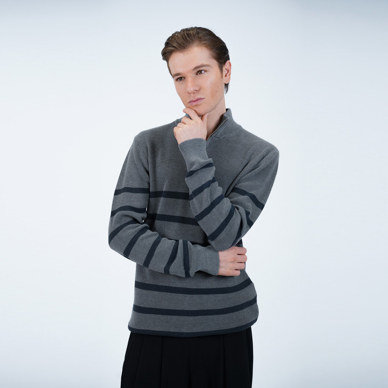 پلیور یقه ایستاده مردانه پاتن جامه مدل 304021030035999