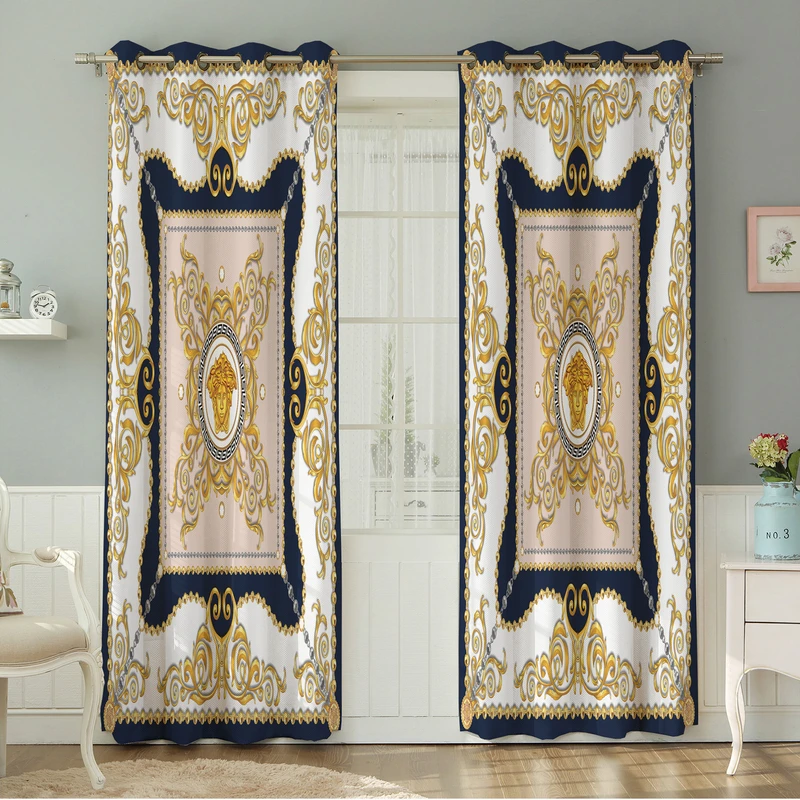 پرده نیروانا طرح  سنتی مدل مخمل کد 5205 سایز 140×280 سانتی متر