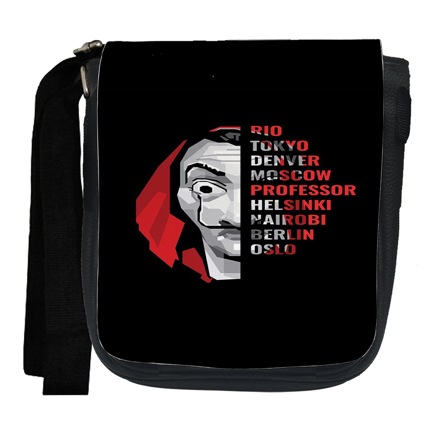 کیف دوشی مدل سریال  Money Heist خانه کاغذی dn1