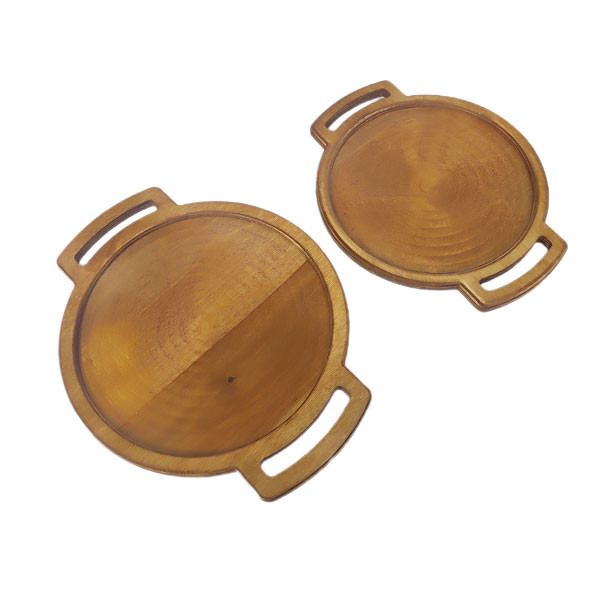 سینی مدل چوبی گرد مجموعه دو عددی