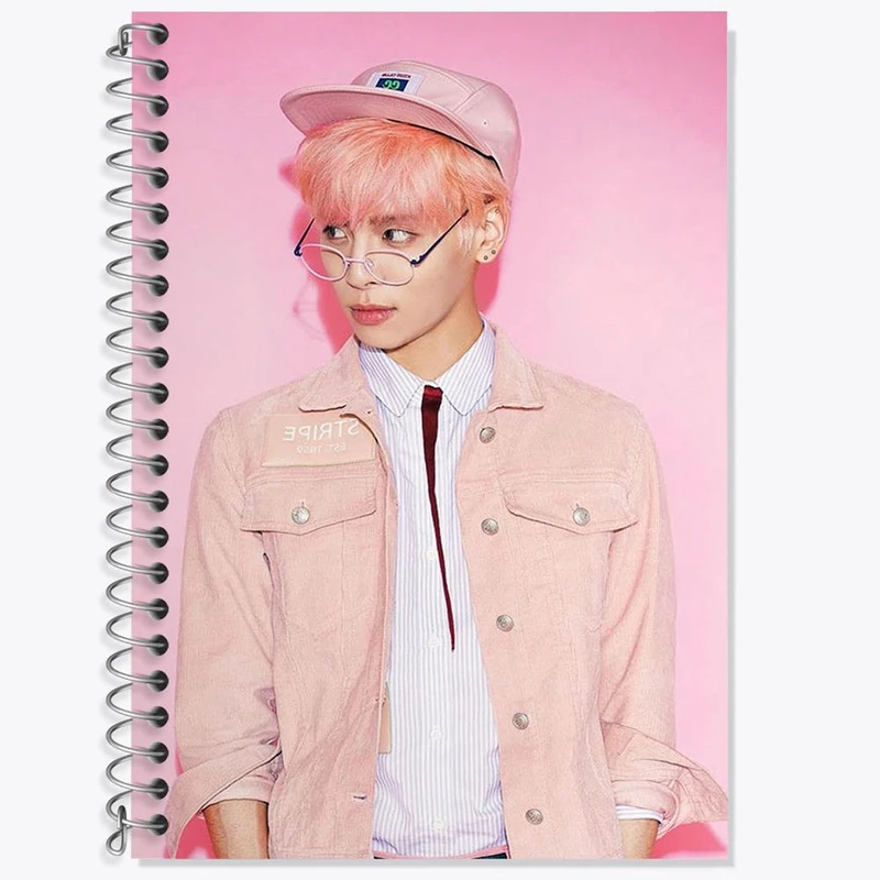 دفتر زبان 50 برگ خندالو مدل سه خط طرح جونگهیون گروه شاینی Shinee کد 21358