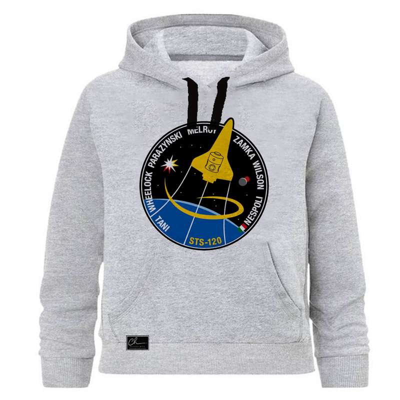 هودی پسرانه طرح ناسا کد J25 رنگ طوسی