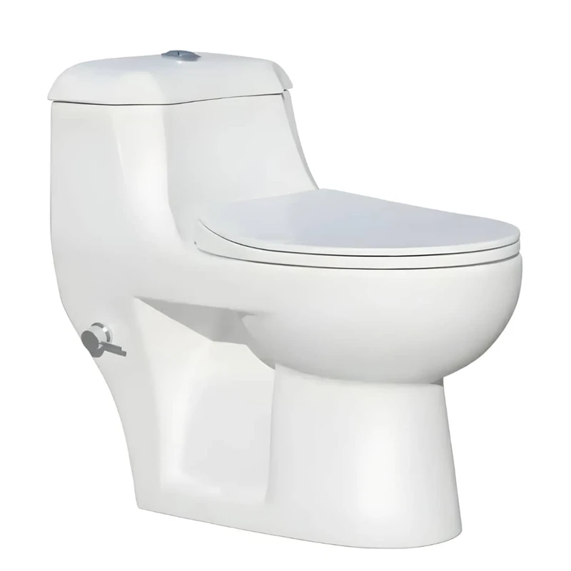 توالت فرنگی دو زمانه گاتریا مدل خودشور دار همراه با شیر خودشور 