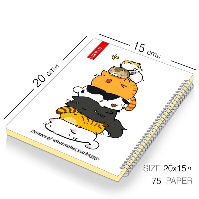 دفتر برنامه ریزی مستر راد مدل پلنر گربه فانتزی کد cat kawaii 1542 مجموعه 2 عددی به همراه کاغذ یادداشت