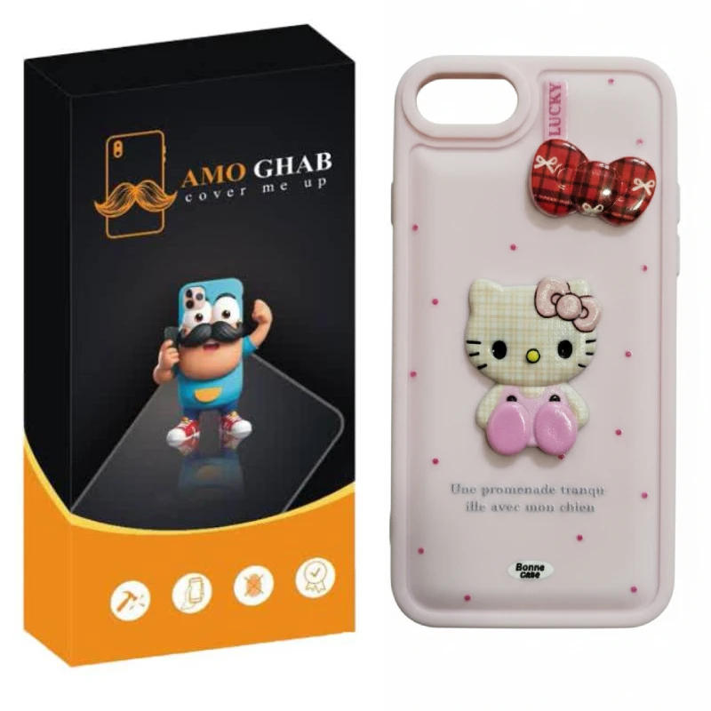 کاور عمو قاب مدل کیتی عروسکی مناسب برای گوشی موبایل اپل Iphone 7 / 8