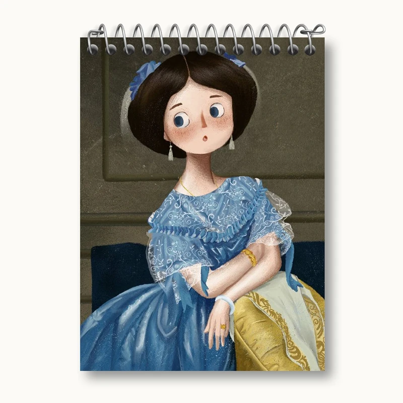 دفتر یادداشت 50 برگ خندالو مدل پرنسس دو بروی کد 23365