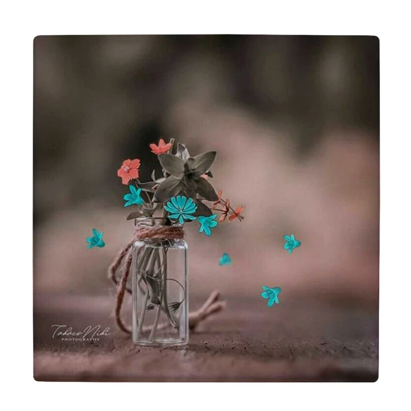 زیر لیوانی طرح گلدان شیشه ای و گل کد    4046102_2495