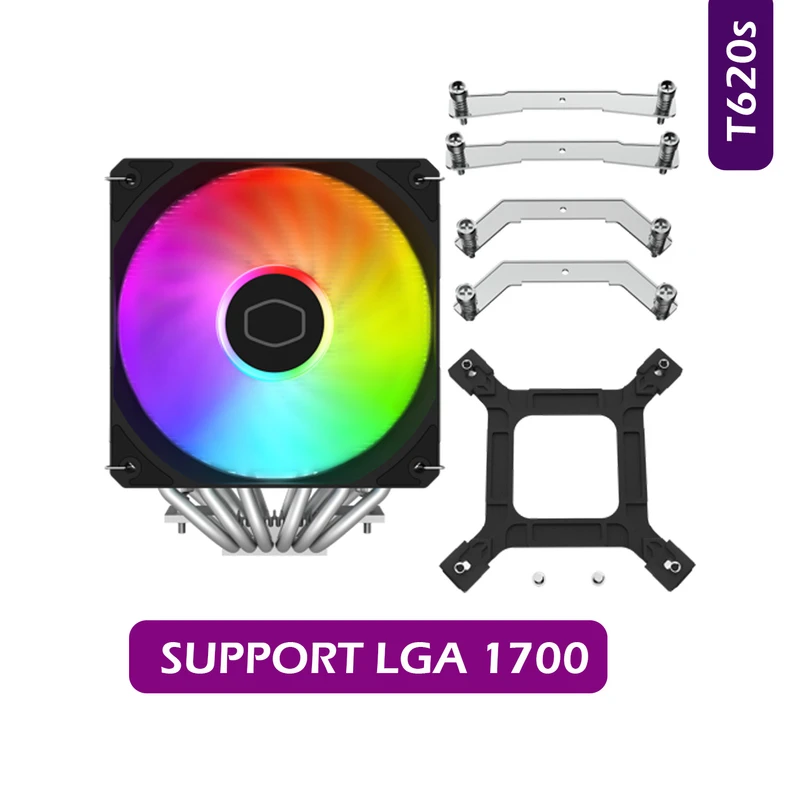 عکس شماره 14 : خنک کننده پردازنده کولر مستر مدل t620s argb lga1700