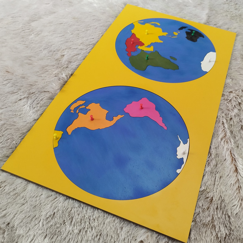 پازل آموزشی 9 تکه مدل نقشه جهان