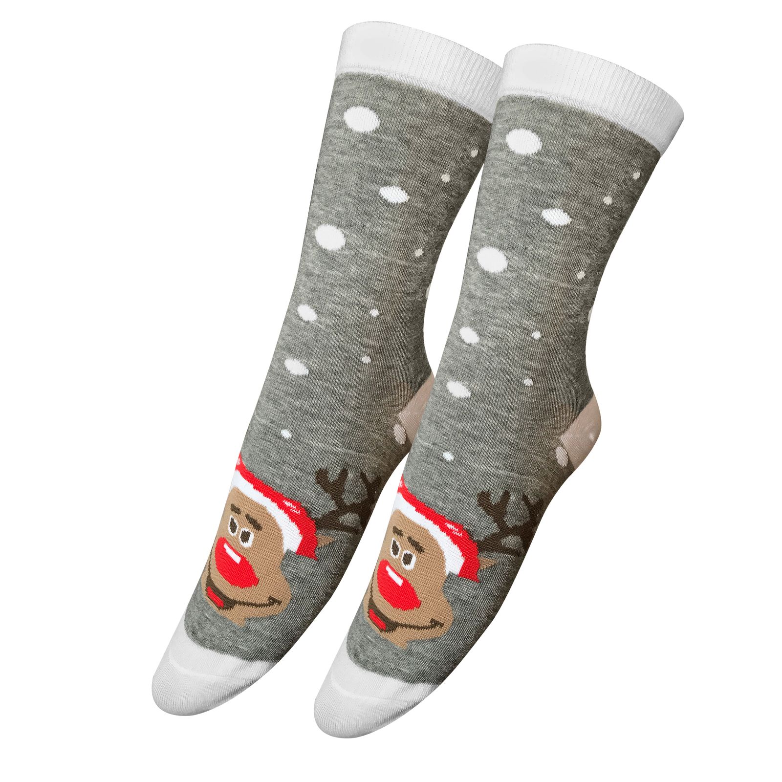 جوراب زنانه تن پوش هنگامه مدل کریسمسی گوزن کد T01 -  - 1