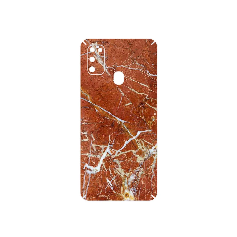 برچسب پوششی ماهوت مدل Red Marble مناسب برای گوشی موبایل سامسونگ Galaxy M21