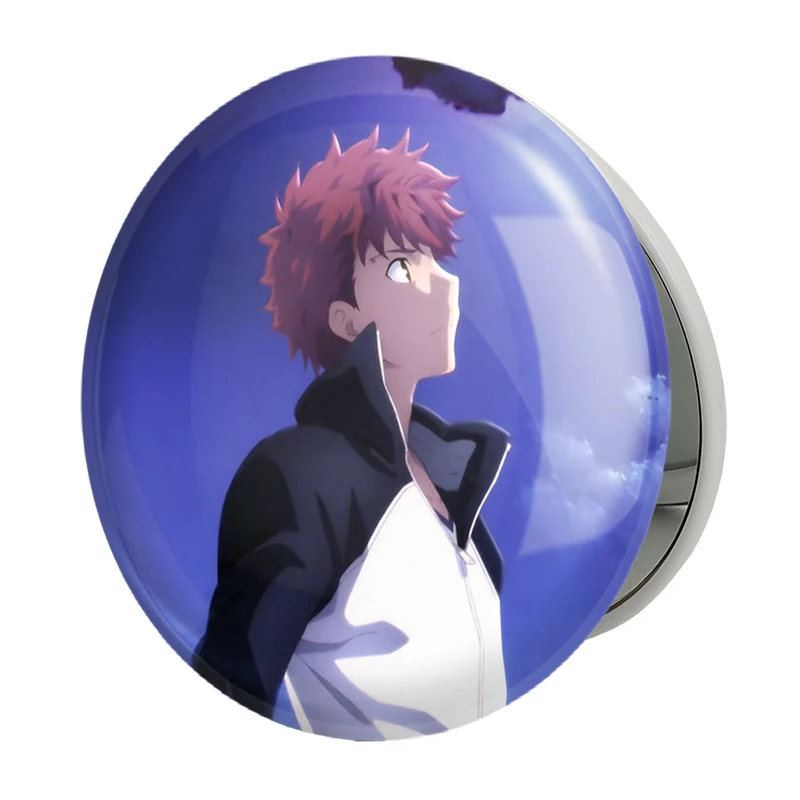 آینه جیبی خندالو طرح شیرو و ساکورا انیمه فیت استی نایت Fate Stay Night مدل تاشو کد 22761 