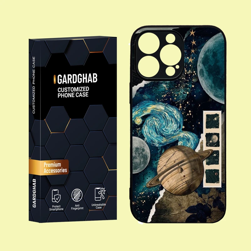 کاور گارد قاب مدل دور ژله ای پشت گلس هنری  مناسب برای گوشی موبایل  اپل  iPhone 16 Pro Max