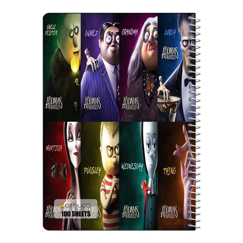 دفتر مشق 100 برگ سیمی کارنیکا طرح خانواده آدامز The Addams Family کد 36730