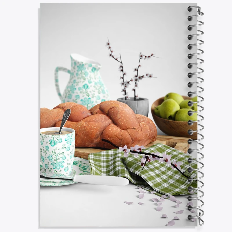 دفتر مشق 100 برگ خندالو طرح شیرینی و چایی کد F568