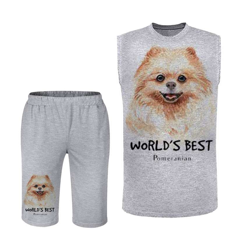 ست تاپ و شلوارک مردانه مدل سگ کد 176