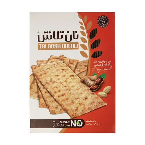 نان سوخاری نان دکتر تلاش با طعم بادام زمینی - 400 گرم