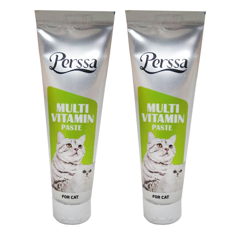 خمیر مولتی ویتامین گربه پرسا کد 123 وزن 100 گرم بسته دو عددی