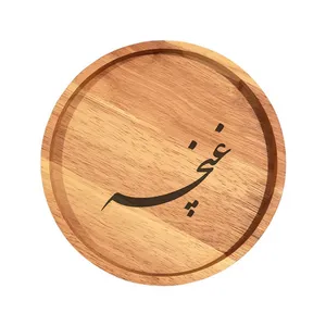 بشقاب چوبی مدل غنچه
