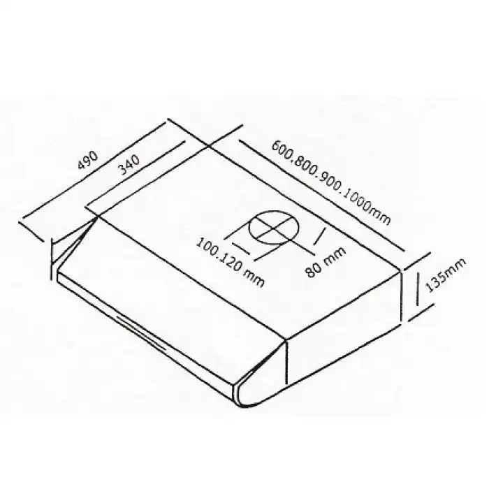 هود بیمکث مدل 4002U استیل سایز 90