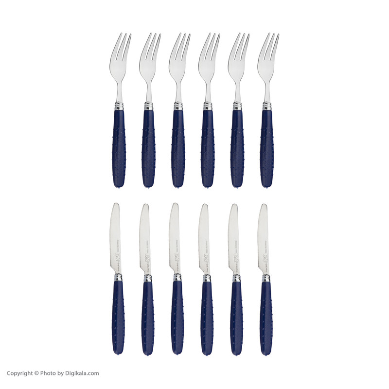ست کارد و چنگال میوه خوری 12 پارچه مونیکا مدل stainless steel کد 01