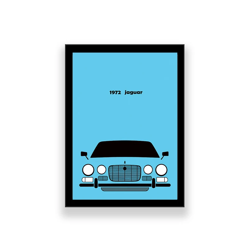 تابلو طرح فانتزی ماشین jaguar 1972 