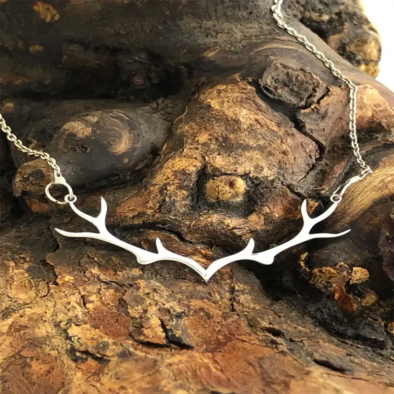 گردنبند نقره زنانه مدل شاخ