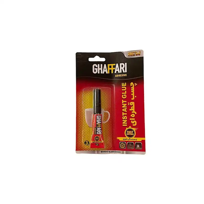چسب قطره ای غفاری مدل سوپر حجم 3 میلی لیتر بسته 12 عددی