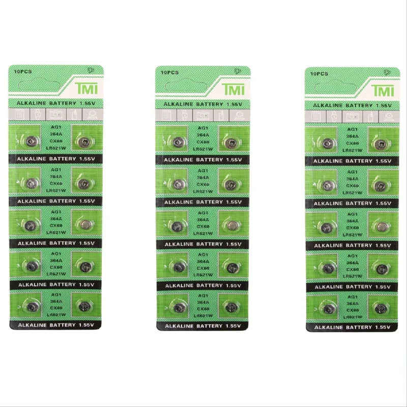باتری ساعت تی ام ای مدل AG 1 (LR621W) بسته 30 عددی