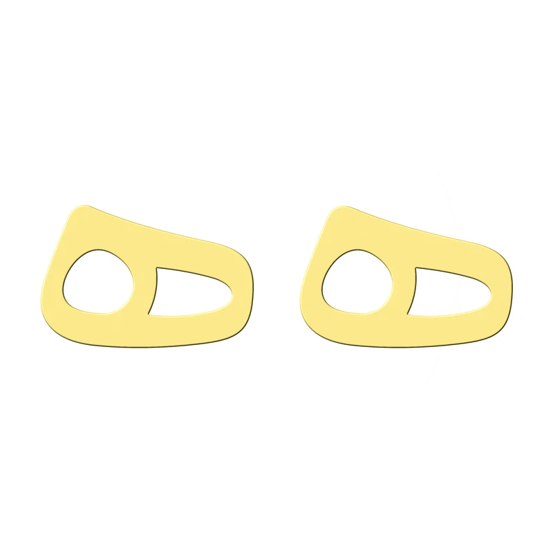 گوشواره طلا 18 عیار زنانه کرابو طرح حرف هـ مدل Kr5234