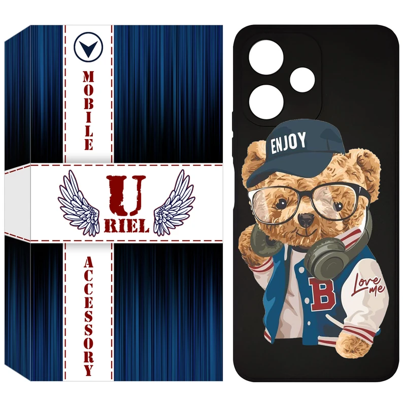 کاور یوریل قاب مدل KSH کد 35 طرح تدی مناسب برای گوشی موبایل شیائومی Redmi 12 5G / Redmi Note 12R / Poco M6 Pro 5G