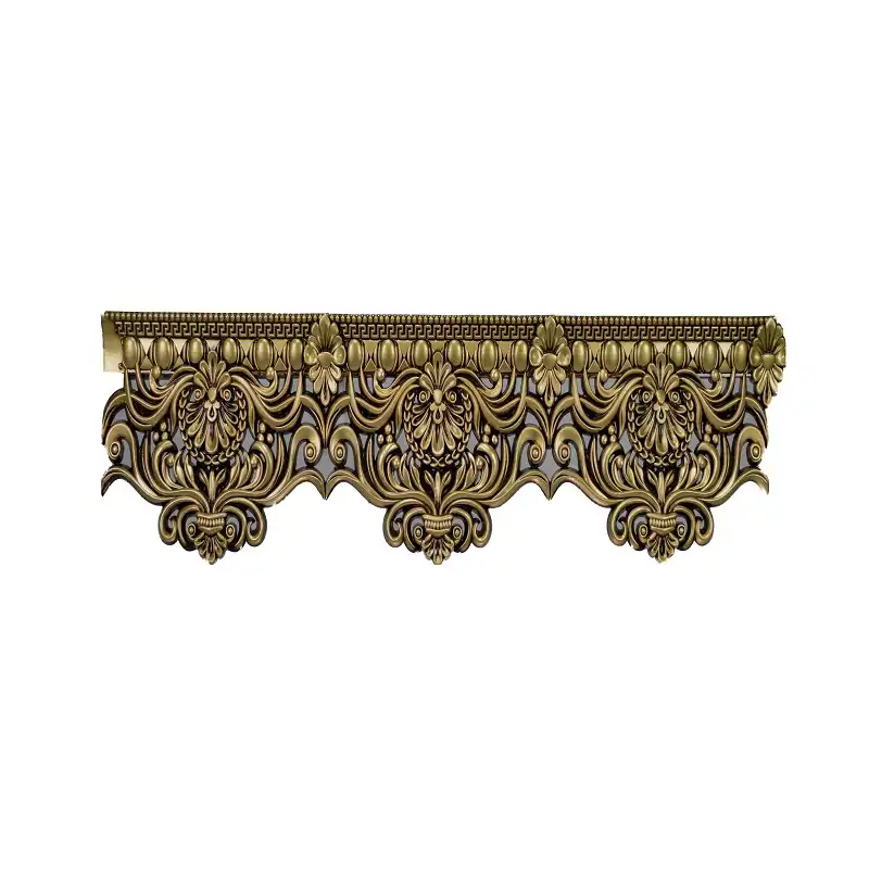 کتیبه پرده مدل صدفی طلایی شاپان کد 7010