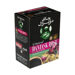 نقد و بررسی چای سیاه و تکه های گل محمدی و هل دوغزال - 100 گرم توسط خریداران