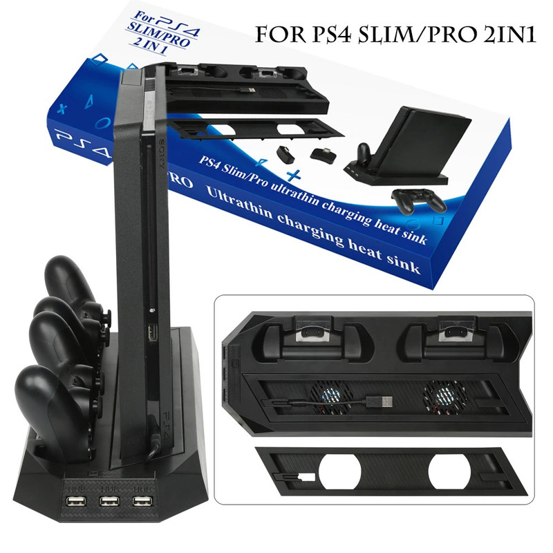 پایه خنک کننده و شارژر پلی استیشن 4  مدل YH-24 1