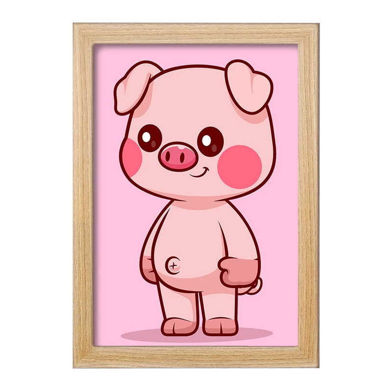 تابلو خندالو مدل حیوانات بامزه خوک کد 29703