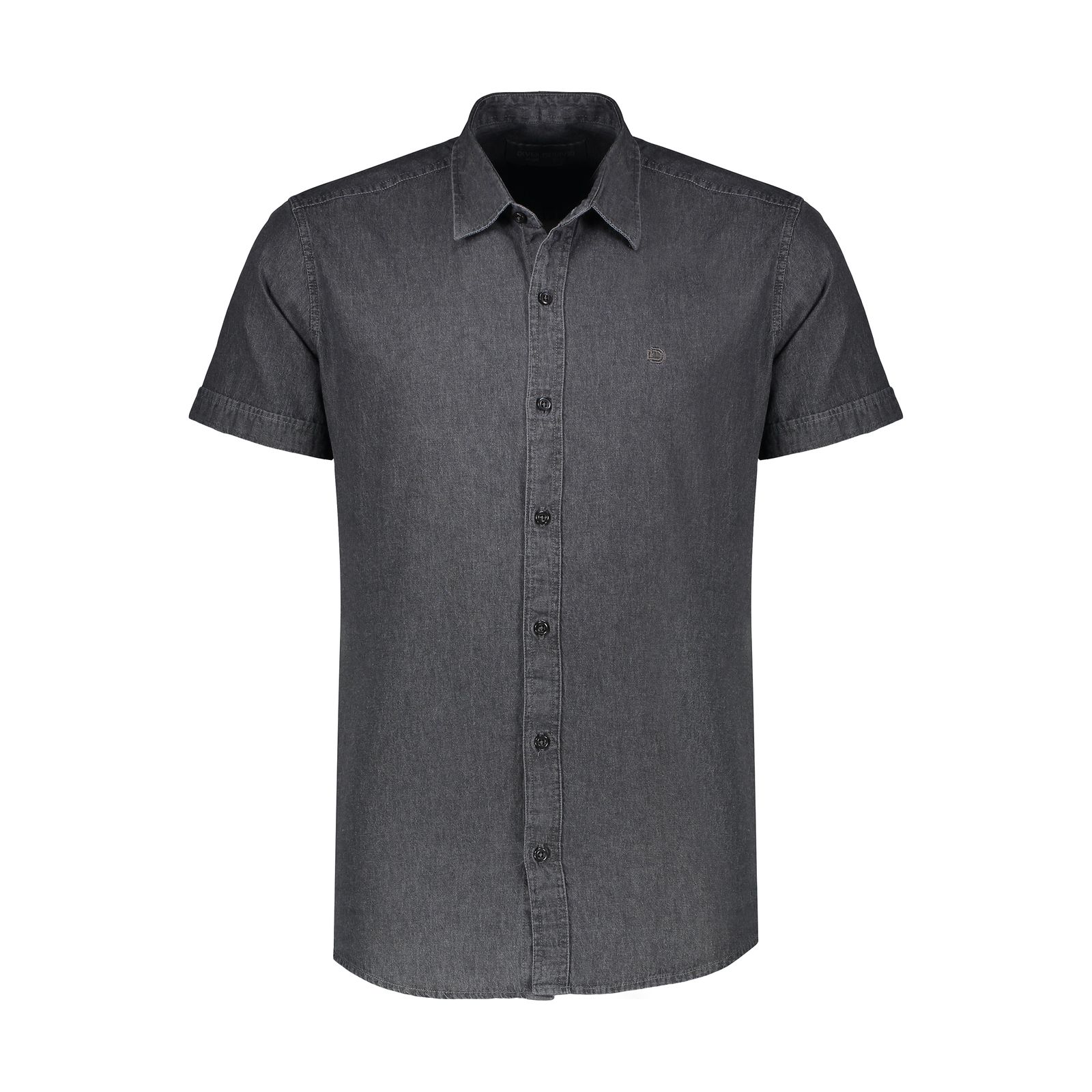 پیراهن آستین کوتاه مردانه دیورسو مدل ساده رنگ ذغالی