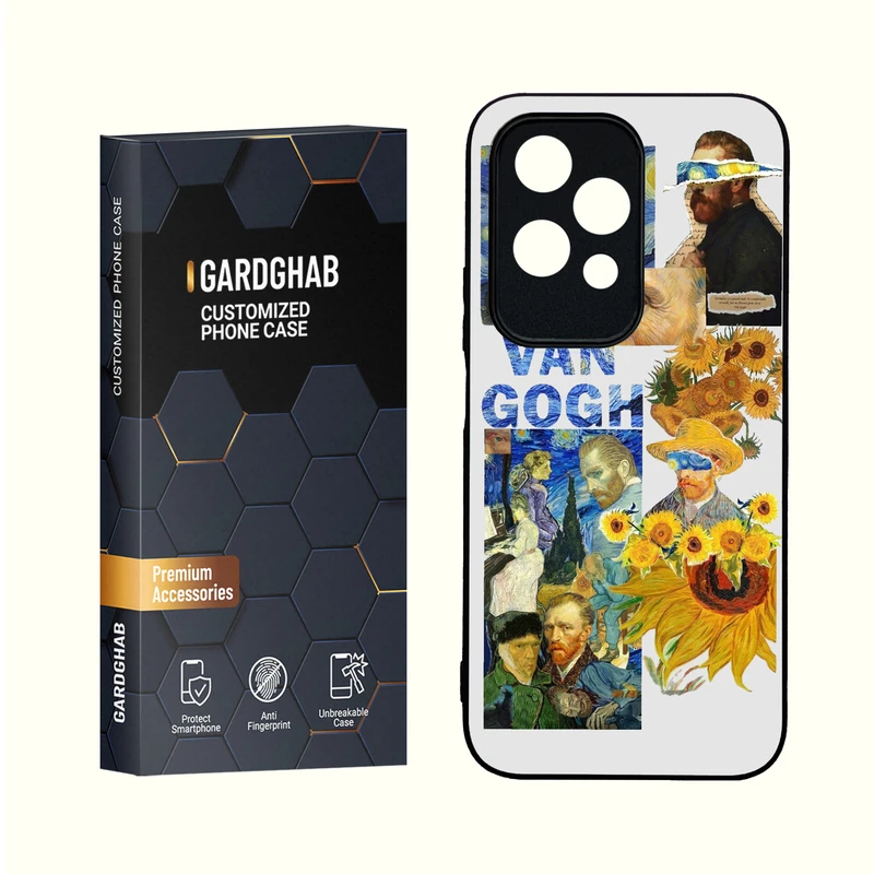 کاور گارد قاب مدل دور ژله ای پشت  گلس هنری مناسب برای گوشی انر Honor 200 Lite 5G