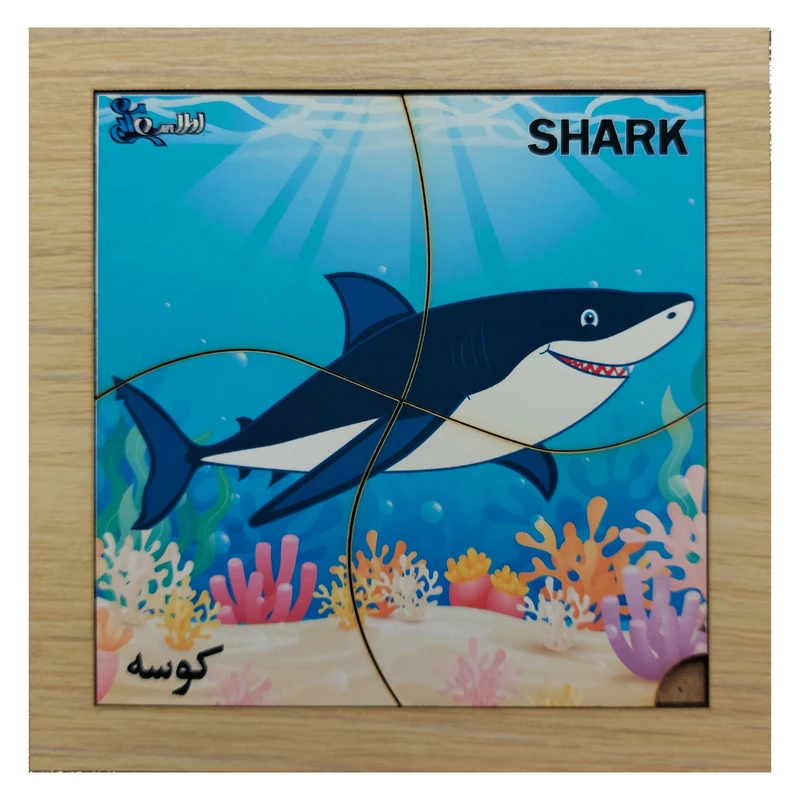 پازل 4 تکه مدل P4-108 طرح حیوان کوسه