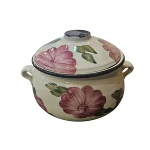  قابلمه سرامیکی مدل گلهای بهاری کد 3