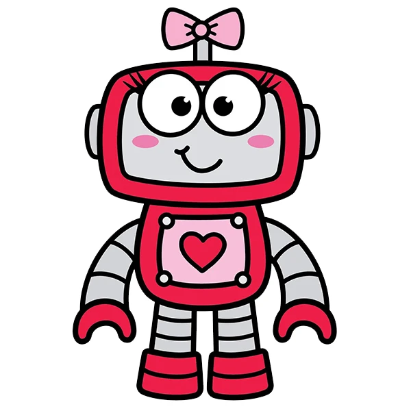 استیکر پارچه و لباس پاد آفرین طرح ربات کارتونی کد 853