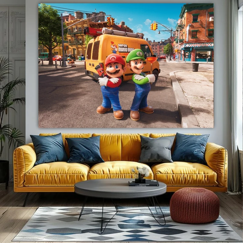 تابلو بوم طرح مخمل سوپرماریو مدل کارتونی کد BK24614