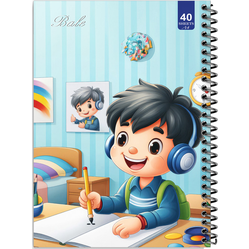 دفتر نقاشی 40 برگ انتشارات بله طرح پسرانه دانش آموز کد A4-K584