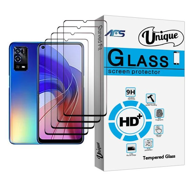 محافظ صفحه نمایش ای اف اس مدل Unique Glass MIX004 مناسب برای گوشی موبایل اوپو A55 بسته چهار عددی