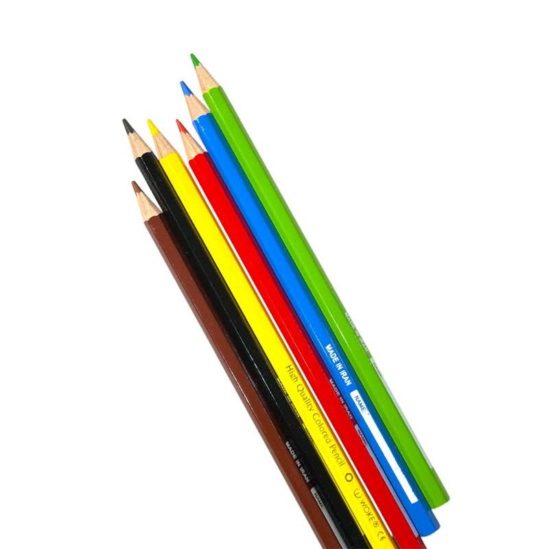 مداد رنگی 6 رنگ ووک مدل برلیانت کالر بسته 2 عددی