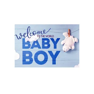 کارت پستال بادکنک آبی مدل تولد کد baby1